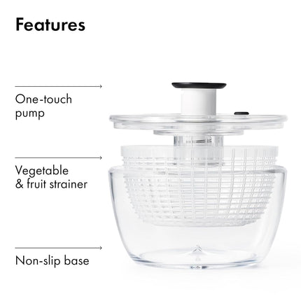 OXO 1045409BL Good Grips Little Salad & Herb Spinner Small