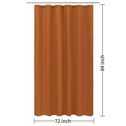 Alyvia Spring Extra Long Fabric Shower Curtain, Waterproof, Soft and Lightweight, XL Shower Curtain with 3 Magnets, Machine Washable, 72 x 84 Inch, Burnt Orange