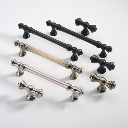 Asidrama 10 Pack 5 Inch(128mm) Brushed Antique Brass Kitchen Cabinet Handles, Cabinet Pulls Kitchen Cabinet Hardware for Cupboard Drawer Pulls