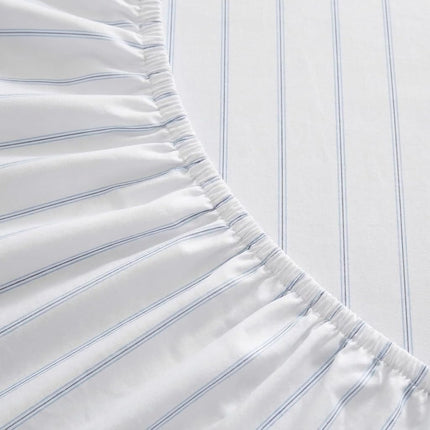 Nautica - Queen Sheet Set, Cotton Percale Bedding Set, Crisp & Cool, Lightweight & Breathable (Skippers Island Light Blue, Queen)
