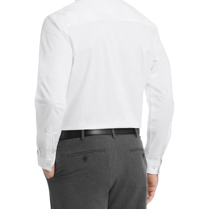 UNLISTED Men's Solid Dress Shirts, White, 3XL 19" Neck 34/35" Sleeve Big