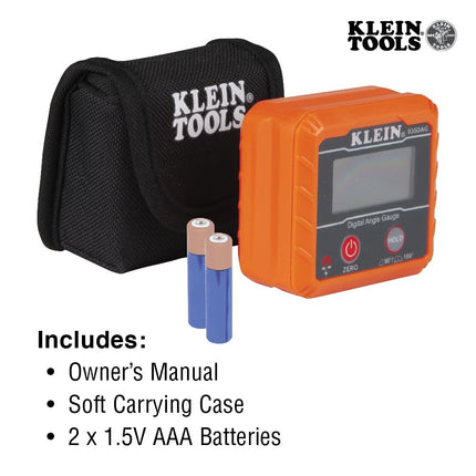 Klein Tools 935DAG Digital Electronic Level and Angle Gauge, Measures 0-90 and 0-180 Degree Ranges, Measures and Sets Angles