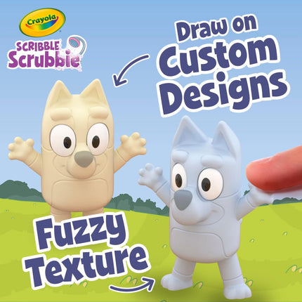 Crayola Scribble Scrubbies Deluxe Bluey Playset (3ct), Toddler Arts & Crafts Kit, Washable Stickers, Bluey Toys, for Grandkids, Ages 3+