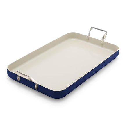 GreenPan 18" x 11" Double Burner Griddle Pan, Hard
