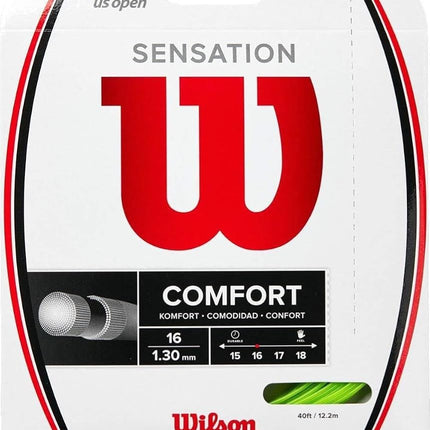 Wilson Unisex-Adult Sensation Racket strings, Neon Green, 16G