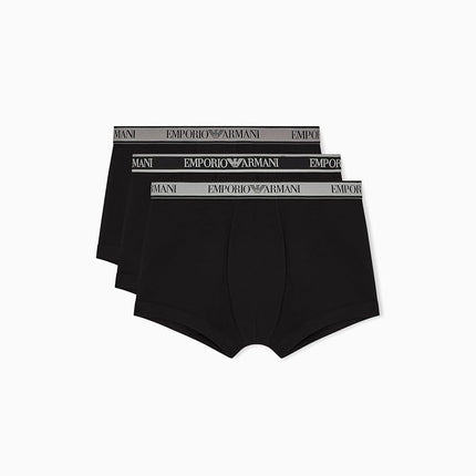 Emporio Armani Men's CORE Logoband 3-Pack Trunk Bl