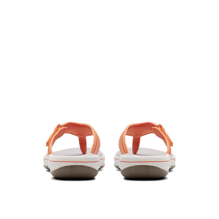 Clarks Women's Breeze Sea Flip-Flop, Tangerine/Pop Synthetic, 5 UK