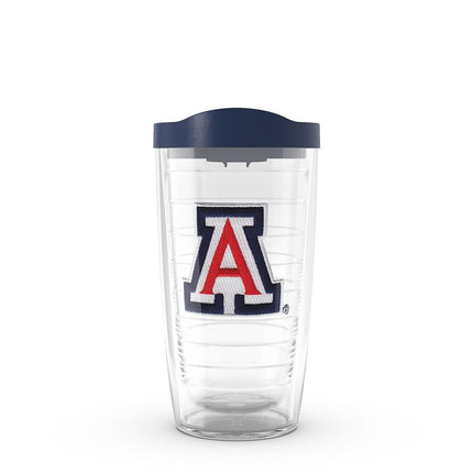 Tervis 1082391 Gobelet individuel emblème Université d'Arizona avec couvercle marine, 473 ml, transparent