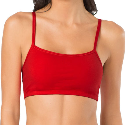 Fruit of the Loom Womens 3 Pr Spaghetti Sportsbra Sports Bra, Kaleidoscope/Charcoal/Red Hot, 34