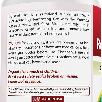 Best Naturals Red Yeast Rice Cholesterol Support 1200 mg (Non-GMO) 120 Tablets (120 Count (Pack of 3))