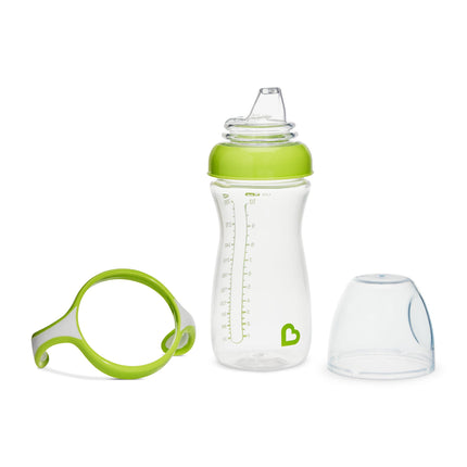 Munchkin Gentle Transition Baby Sippy Cup, Baby's First Sippy - Helps Babies & Toddlers Transitioning from Bottles to Cups, Spill Proof, 9 Months & Up, 10 Ounce, Green