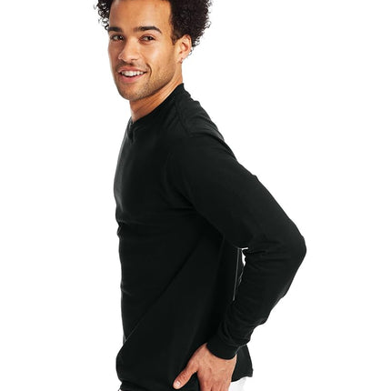 Camiseta Hanes Beefy-T de manga larga para hombre, azul claro, mediana (paquete de 2)