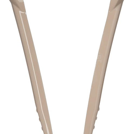 Carlisle FoodService Products Carly Plastic Salad Tong, Serving Utensils for Catering, Home, Restaurant, Parties, Buffet, 9.03 X 1.75 X 3 Inches, Beige, (Pack of 12)