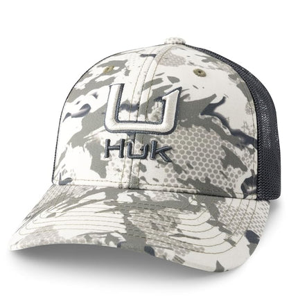 HUK Unisex Children's Trucker Hat, Anti-Glare Snapback Fishing Hat for Kids Baseball Cap, Kc - Moss, One Size Fits All