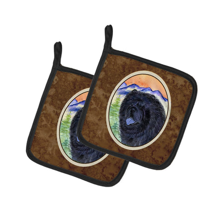 Caroline's Treasures Chow Pair of Pot Holders SS81