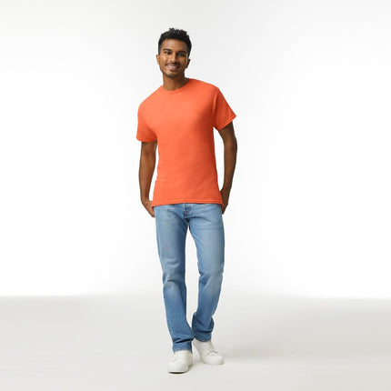 Gildan Unisex-Adult Ultra Cotton T-Shirt, Style G2000, Multipack, Orange (3-Pack), S