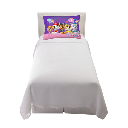 Funda de almohada reversible de microfibra supersuave para niños de Franco, 50,8 cm x 76,2 cm, La Patrulla Canina Niñas