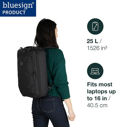 Osprey Aoede 25L Commuter Briefcase Backpack, Bleu antique, Taille unique, Sac à dos