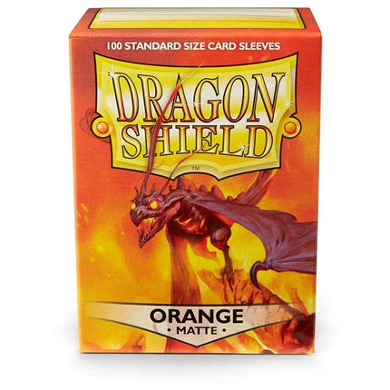 10 Packs Dragon Shield Matte Standard Size 100 ct Card Sleeves Display Case Orange