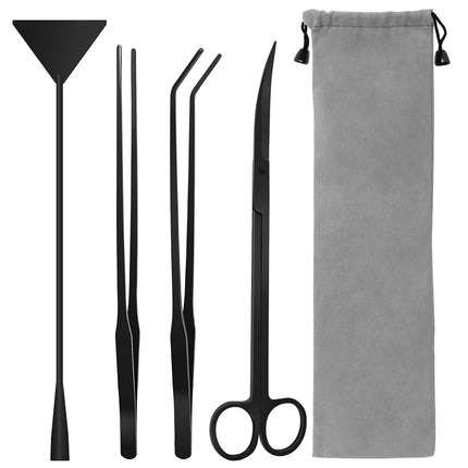 Aquarium Aquascape Tools Kit, 4 in 1 Anti-Rust Aqu