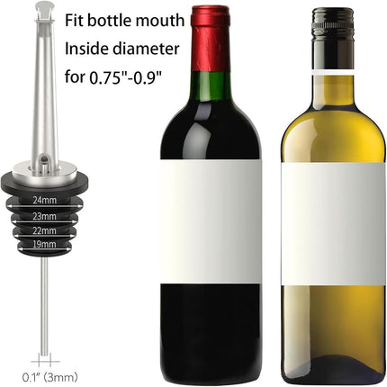 20 Pcs Oil Spout Liquor Bottle Pourer Spouts for About 3/4" Bottle Mouth