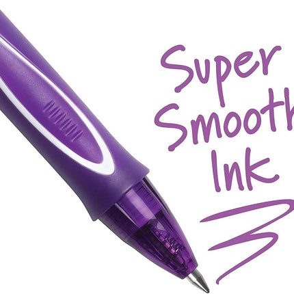 BIC Gel-ocity Quick Dry Fashion Retractable Gel Pens, Medium Point (0.7mm), 10-Count Gel Pen Set, Colored Gel Pens With Full-Length Grip, Colors May Vary