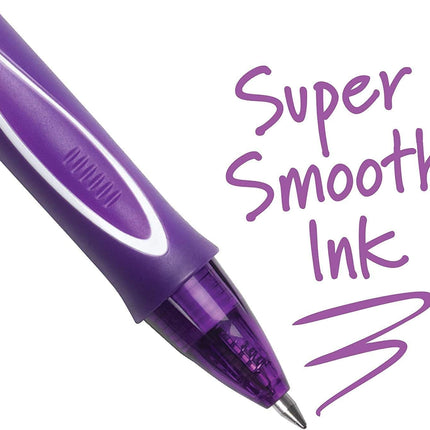 BIC Gel-ocity Quick Dry Fashion Retractable Gel Pens, Medium Point (0.7mm), 10-Count Gel Pen Set, Colored Gel Pens With Full-Length Grip, Colors May Vary