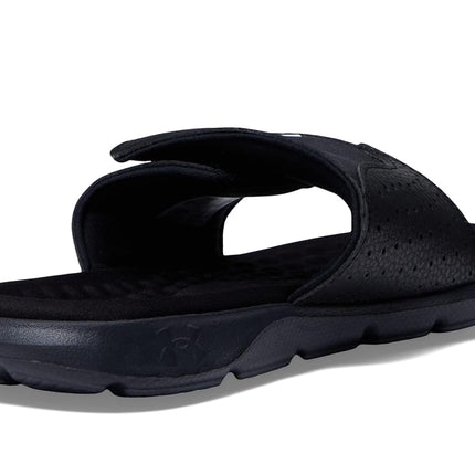 Under Armour - Boys Ignite 7 Sl Slides, Color Black/Black/White (001), Size: 10.5 UK