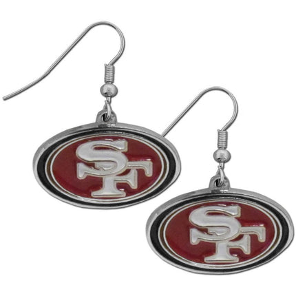 Siskiyou Sports NFL San Francisco 49Ers Chrome Dangle Earrings
