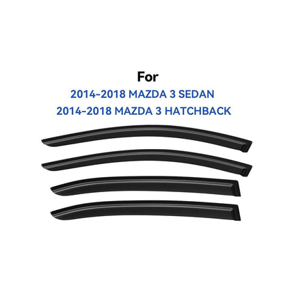 Window Visors Rain Guards for 2014-2018 Mazda 3 Sedan & Hatchback
