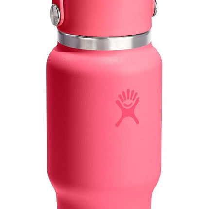 Hydro Flask Travel Water Bottle - Insulated Stainless Steel - Wide Straw Lid, Non Spill, Leakproof in 24 Oz Popstar Pink