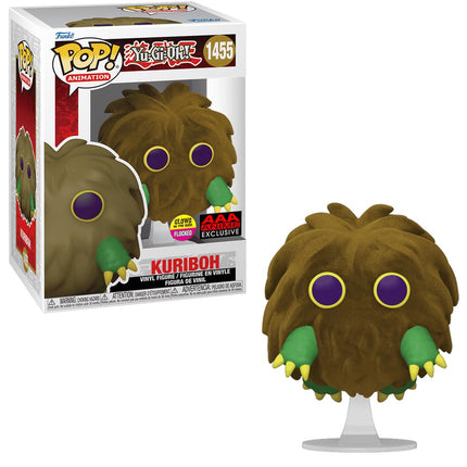 Funko Pop Yu Gi Oh Kuriboh Flocked #1455 Pop Exclusive Edition - Yugioh Figures - Glow in the Dark