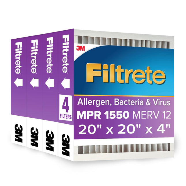Filtrete 20x20x4, AC Furnace Air Filter, MPR 1550 