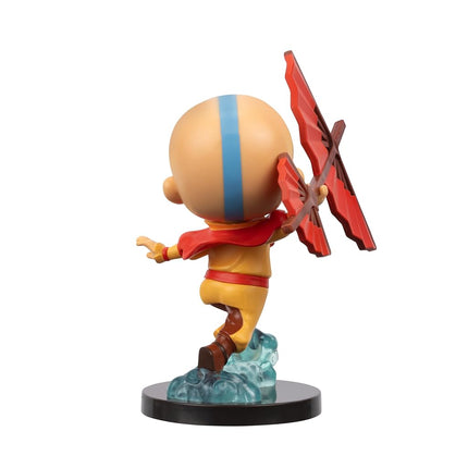 Avatar: The Last Airbender Aang - 4-Inch Mini Figure in Kawaii Style in Dynamic Pose with Display Base