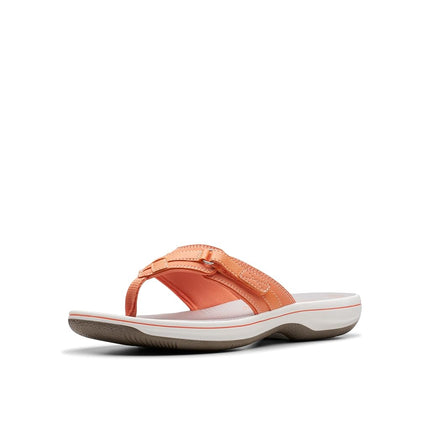 Clarks Women's Breeze Sea Flip-Flop, Tangerine/Pop