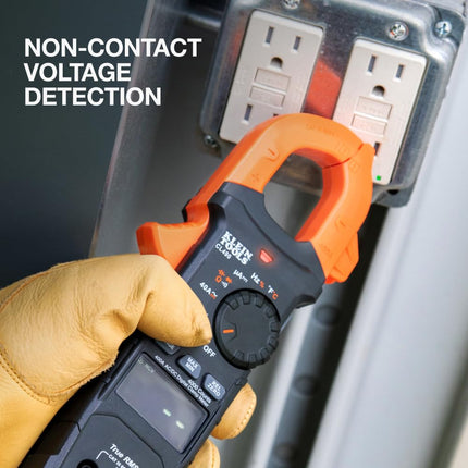 Klein Tools CL490 AC/DC Digital Tang Meter with TRMS, Dual Display, Auto-Ranking, Current, Voltage, Resistance, Continuity, NCVT Detection and Reverse Contrast LCD