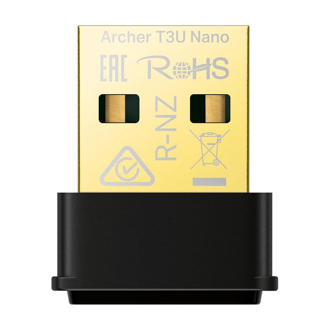 TP-Link Nano USB WiFi Adapter for PC(Archer T3U Nano)-AC1300 2.4G/5G Dual-Band Wireless Network Transceiver Adapter for Desktop PC, Travel Size, Supports Windows 11,10, 8.1, 8, 7 / up to Mac OS 10.15