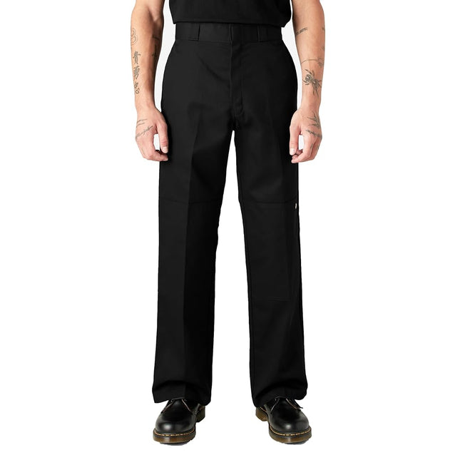 Dickies Men's Loose Fit Double Knee Work Pants, Black, 54W x 32L