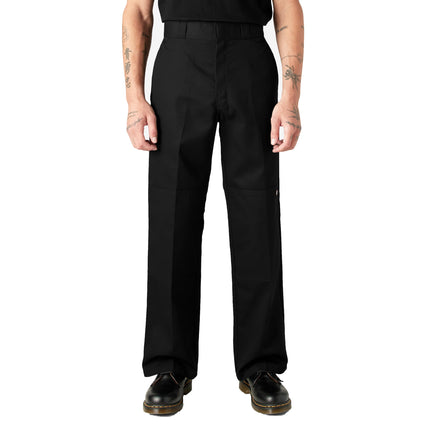 Loose Fit Double Knee Work Pants. Black, 48 32