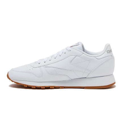 Reebok Men's Classic Leather Sneakers, Footwear White/Pure Grey3/Reebok Gum3, 12 UK