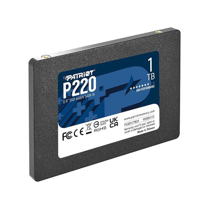 Patriot P220 SATA 3 1TB Internal Solid State Drive 2.5” - P220S1TB25
