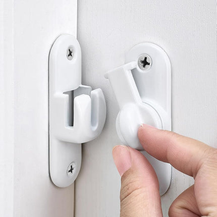 INIRET 3 Packs White Barn Door Latches,90/180 Degr