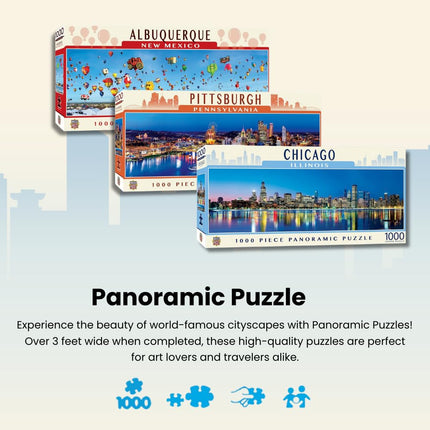 MasterPieces Rompecabezas de 1000 piezas para adultos, familias o jóvenes - Vancouver Panorámico - 13"x39"