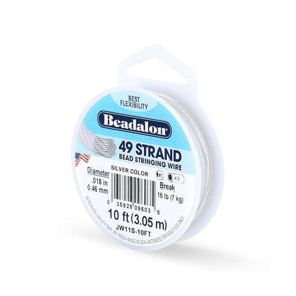 Beadalon 49-Strand 0.018" (0.46 mm) 10 ft (3.05 m)