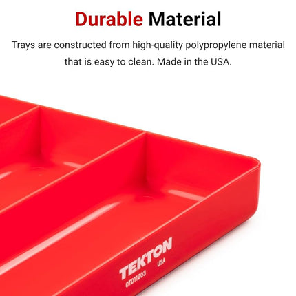 TEKTON 3-Compartment Organizer Tray (Red) | OTD11203 | Made in USA