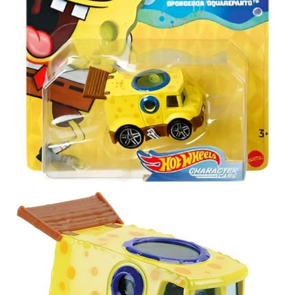Underwater Wheels Spongebob Character Squarepants 6-Pack Car Bundle + Spongebob Yellow Bubble Van / Patrick Star / Squidward / Mr. Krabs / Plankton / Sandy Cheeks Racer Die-Cast 6 Items Bundle