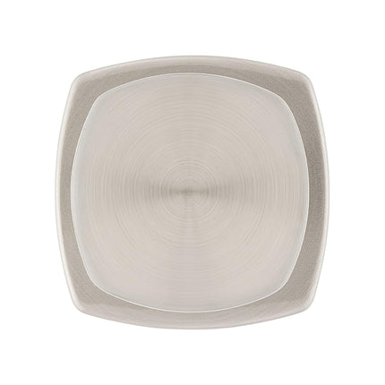 Kwikset Arroyo Knob Dummy Door Knob, Single Sided Handle for Closets, French Double Doors, and Pantry, Satin Nickel Non-Turning Interior Push/Pull Door Knob, with Microban Protection