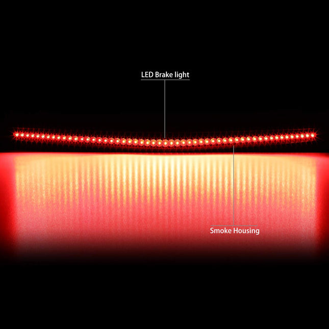 DNA MOTORING 3BL-CDTS06-LED-BK-SM Black Housing LED Third Tail Brake Light [Compatible with 06-11 Cadillac DTS]