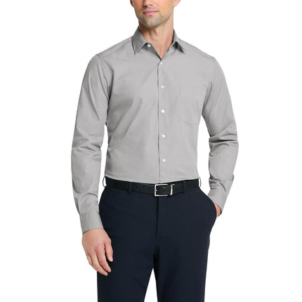 Van Heusen Men's Dress Shirt Fitted Poplin Solid, 