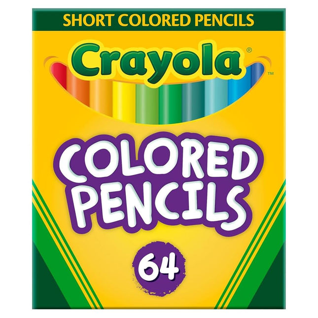 Crayola Mini Colored Pencils in Assorted Colors, Coloring Supplies for Kids, 64ct
